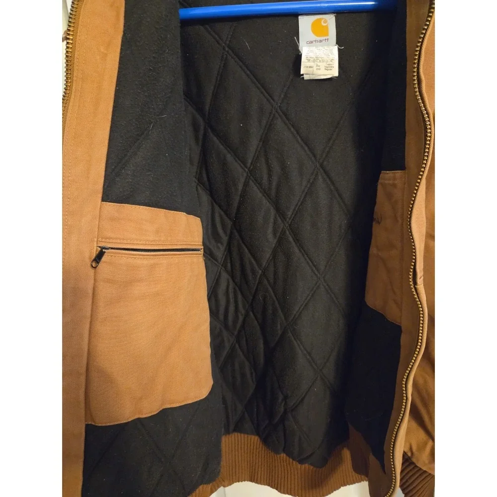 Vintage Carhartt Duck Canvas Quilted Lined Jacket Mens Sz XL Brown J140 BRN USA